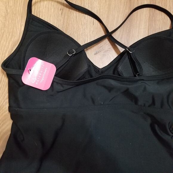 Isabel Maternity Swimsuit Women's Black Adjustable Strap One Piece Size L - Picture 4 of 8